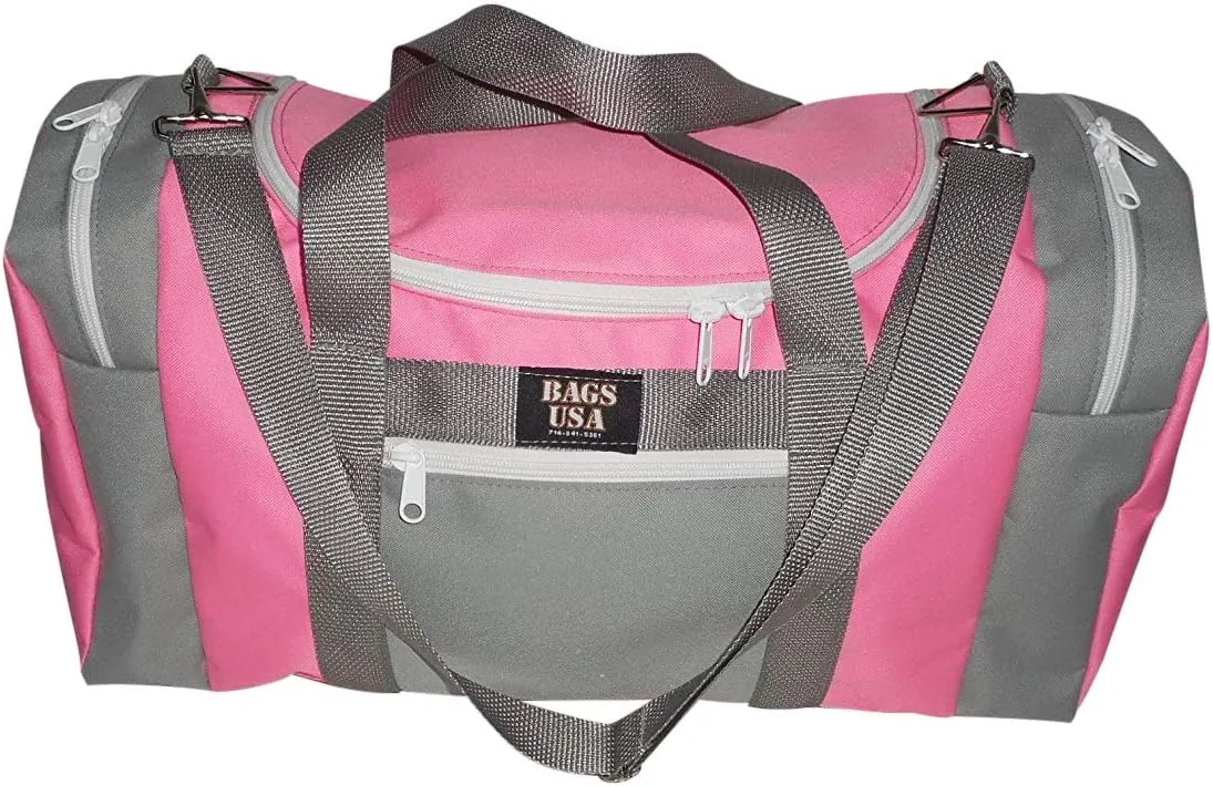 Triple Carry-on with U opening,two separate compartment one on each end plus front pocket. (Pink)
