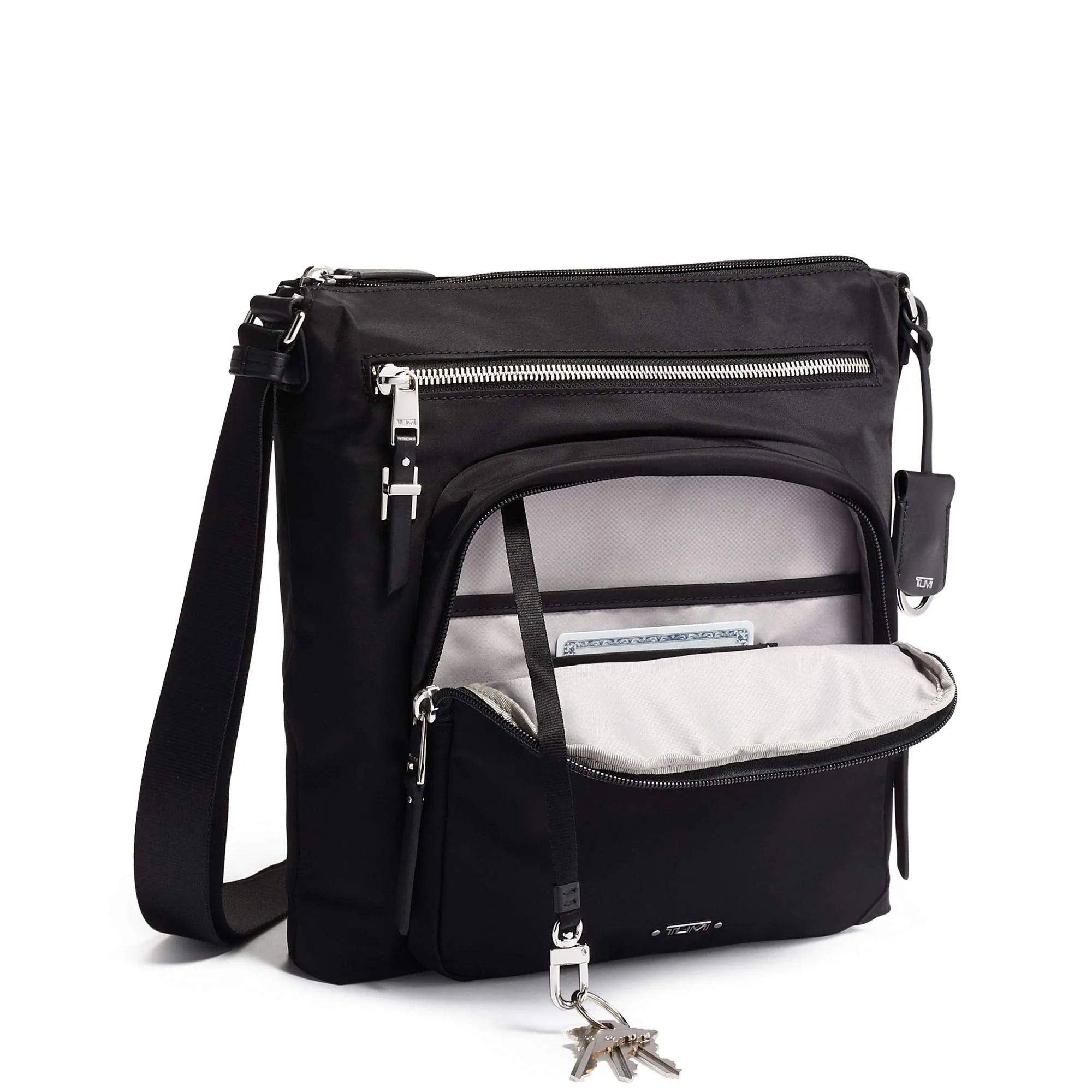 Tumi Voyageur Carmel Crossbody Black/Silver One Size