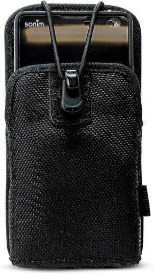 Turtleback Belt Holder Made for Sonim XP10 Phone, Vertical Black Nylon with Rotating Metal Belt Clip