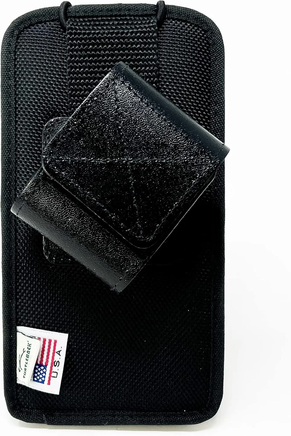 Turtleback Belt Holder Made for Sonim XP10 Phone, Vertical Black Nylon with Rotating Metal Belt Clip