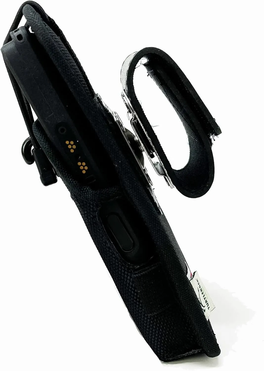 Turtleback Belt Holder Made for Sonim XP10 Phone, Vertical Black Nylon with Rotating Metal Belt Clip