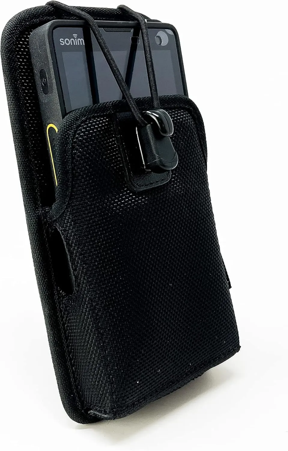 Turtleback Belt Holder Made for Sonim XP10 Phone, Vertical Black Nylon with Rotating Metal Belt Clip