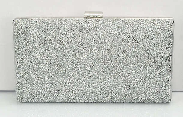 Two Black/Gold Day Clutch Clutch Stable Evening Purse Fast dispatch Party Clutch Sequin Diamond Crystal Chain Banquet Bag Female Women Silver Wedding