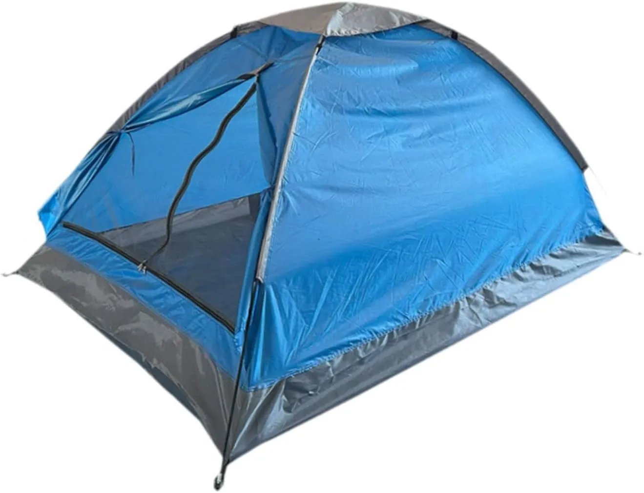 Two Person Camping Tent Folding Versatile Canopy Shade with Ground Nails Single Layer Sun Shelter Easy Setup for Backpacking