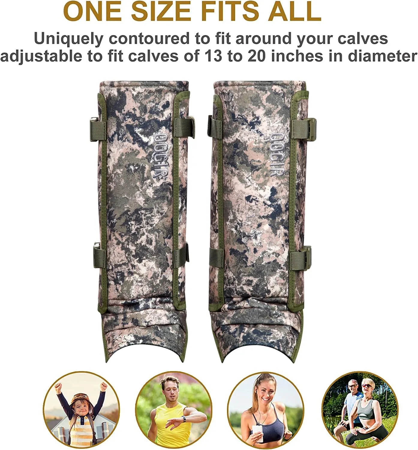 UIIHUNT Snake Gaiters, Waterproof Snake Chaps Snake Gaiter for Men Women, Adjustable Snake Bite Protection Snake Guards