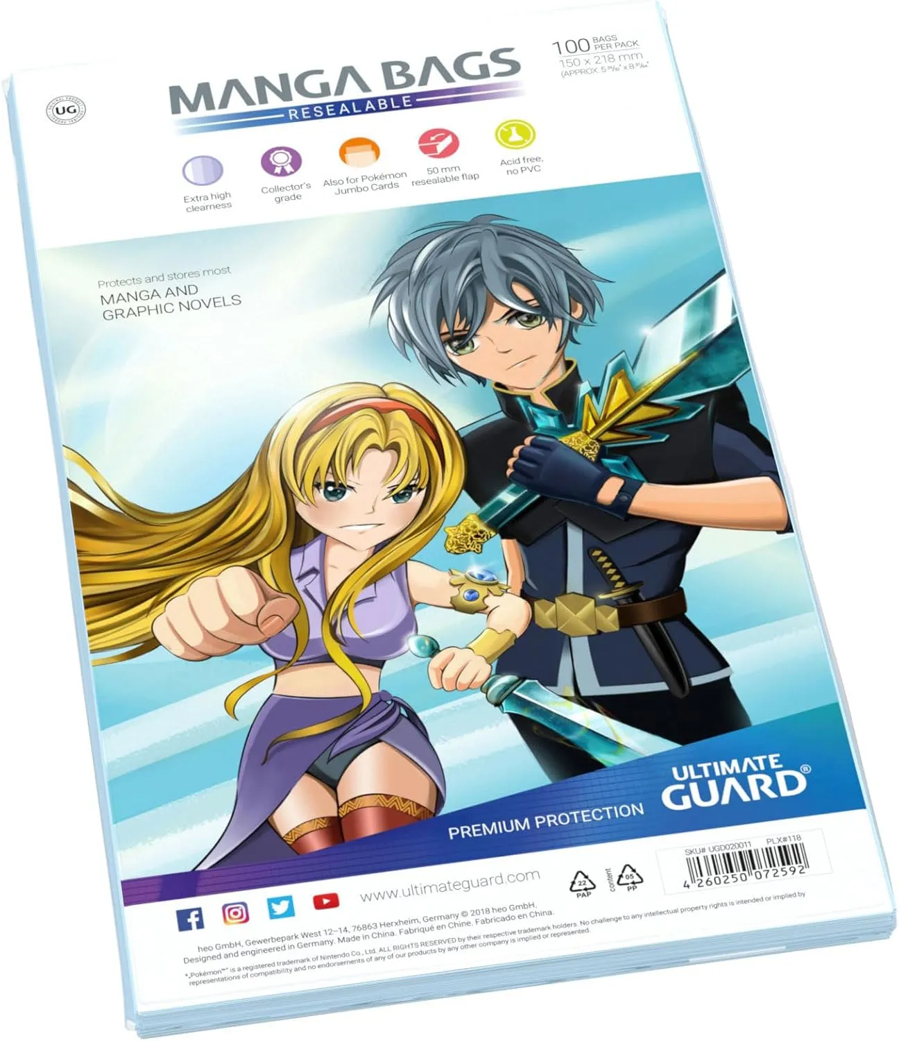 Ultimate Guard Resealable Manga Bags