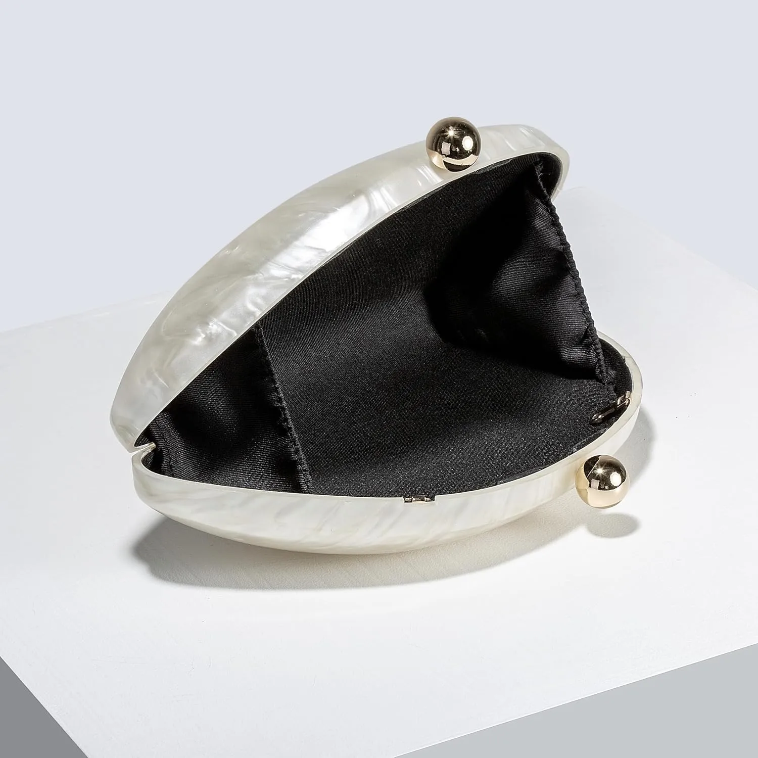 UMREN Seashell Chain Shoulder Bag for Women Acrylic Evening Clutch Bag Glitter Marble Purse Handbag for Wedding Party Prom