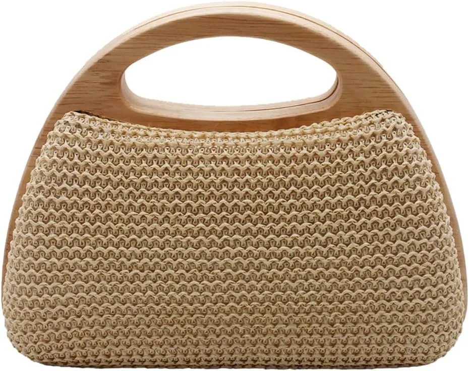 UMREN Straw Clutch Handbags Women Beach Crossbody Hand-woven Summer Purse Wallet Top handle Evening Bag for Wedding Party