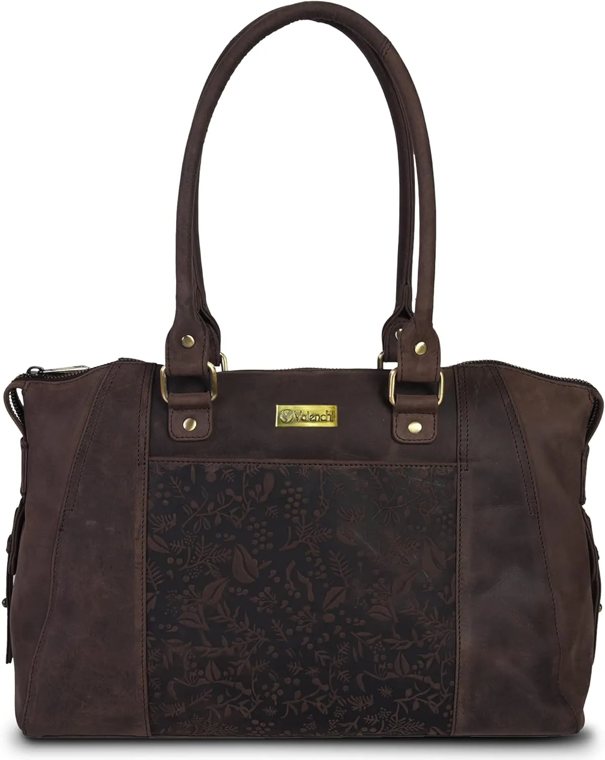 VALENCHI Leather Tote Bag For Women - Leather Handbags For Women - Trendy Ladies Shoulder Bag - Work, Travel