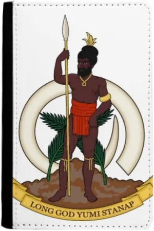 Vanuatu Oceania National Emblem Passport Holder Notecase Burse Wallet Cover Card Purse
