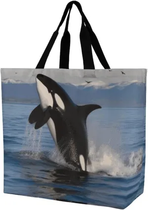 Various Type of Fishing Baits Tote Bag for Women Reusable Grocery Shoulder Bags Shopping Bag for Travel, Groceries