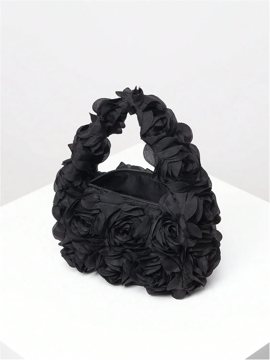 Verdusa Women's 3D Flower Clutch Handbags Rose Evening Purse Top Handle Bags