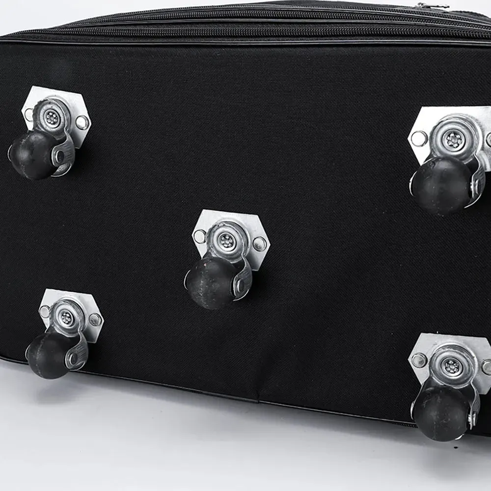 Versatile Expandable Black Trolley Suitcase