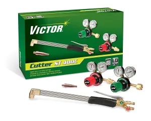 Victor Technologies 0384-2694 Cutter ST 400C Extra Heavy Duty Cutting System, Acetylene Gas Service, G350-15-510 Fuel Gas Regulator