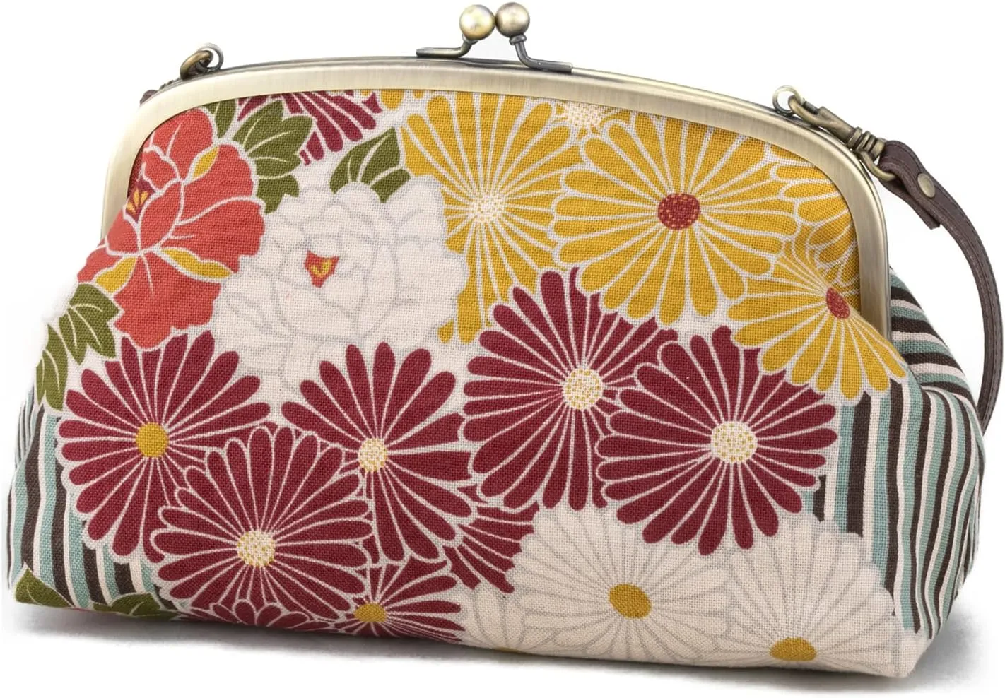 Vintage Kiss Lock Purses and Handbags Crossbody Bag/Made in Japan Japanese Evening Clutch Buckle Purse Shoulder/for Woman