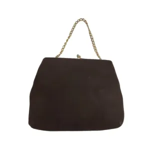 Vintage Moyer New York Women's Brown Suede Evening Hand Bag Sz S