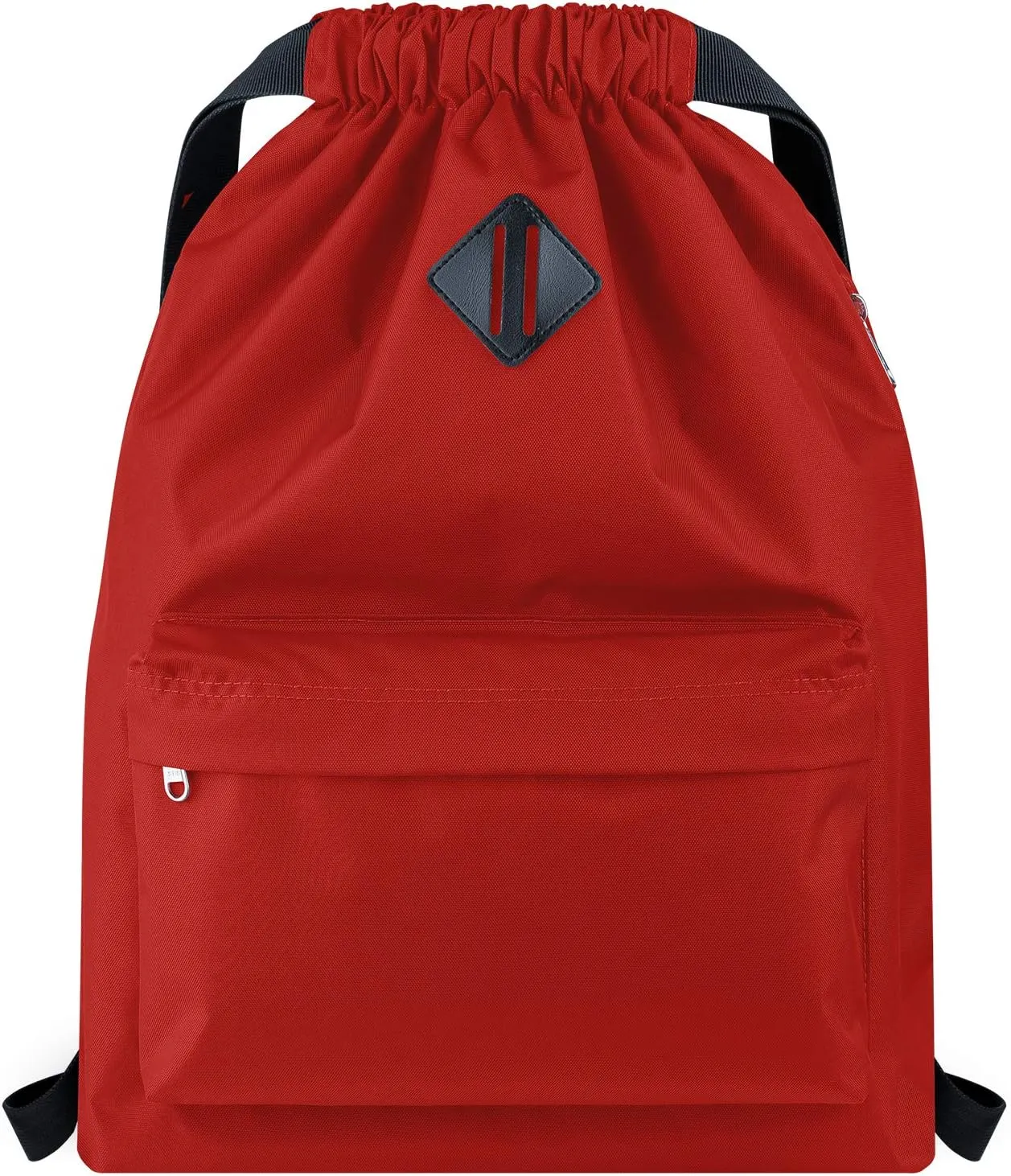 Vorspack Drawstring Backpack Water Resistant String Bag Sports Gym Sack with Side Pocket for Men Women