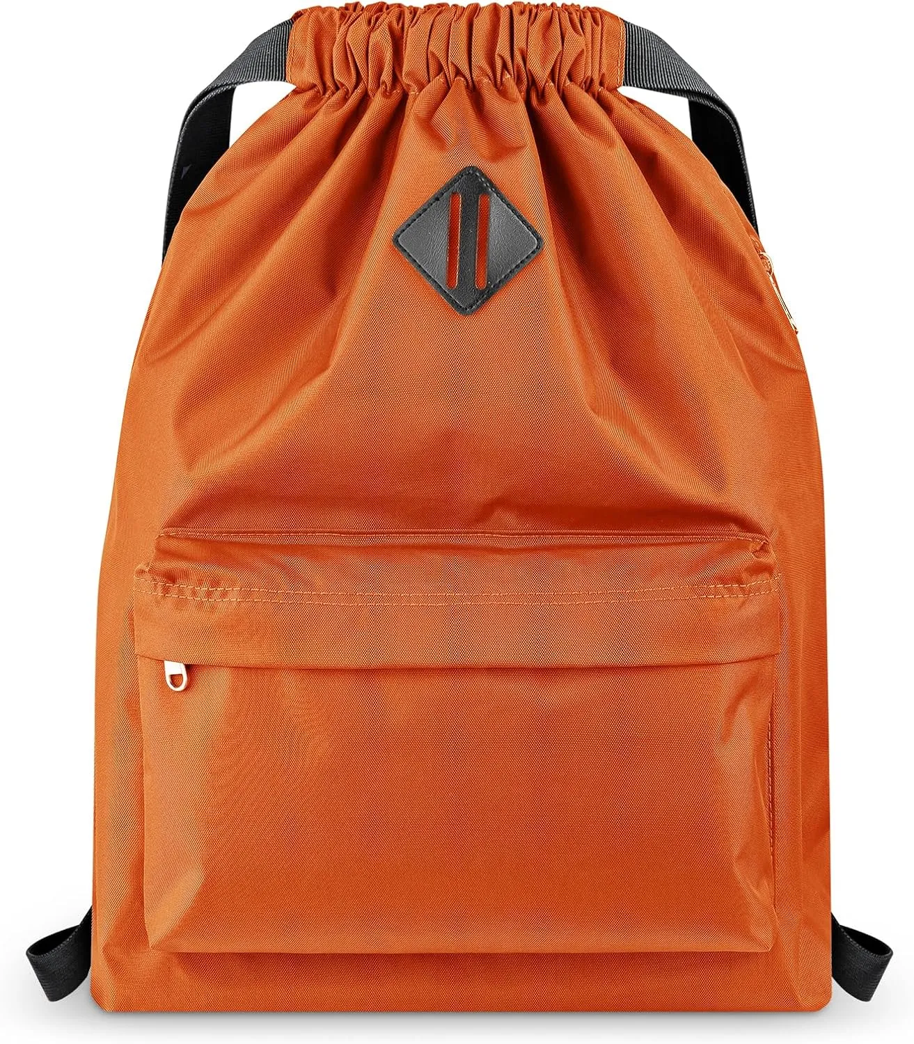Vorspack Drawstring Backpack Water Resistant String Bag Sports Gym Sack with Side Pocket for Men Women