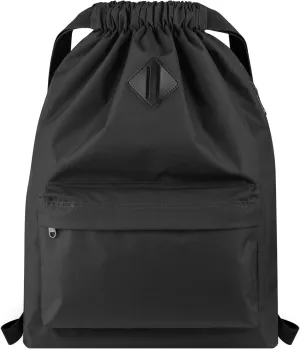 Vorspack Drawstring Backpack Water Resistant String Bag Sports Gym Sack with Side Pocket for Men Women