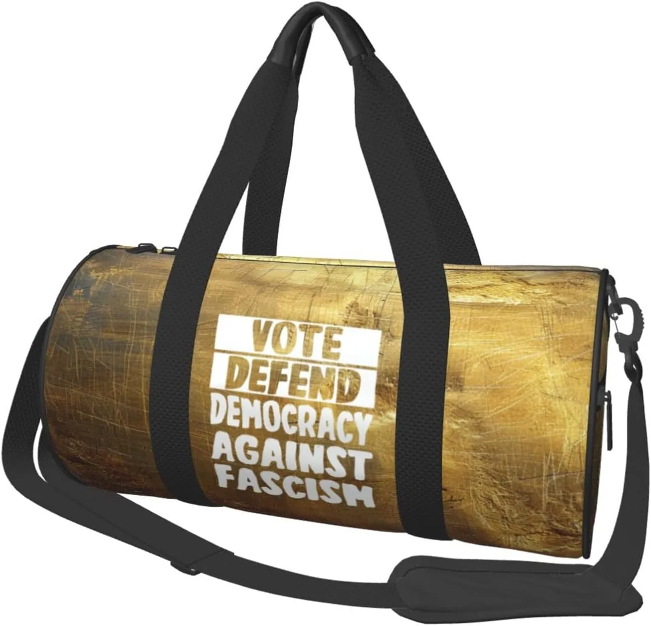 Vote Defend Democracy Against Fascism Duffel Bag Gym Bag Travel Sports Tote Large Foldable Beach Swim Yoga6