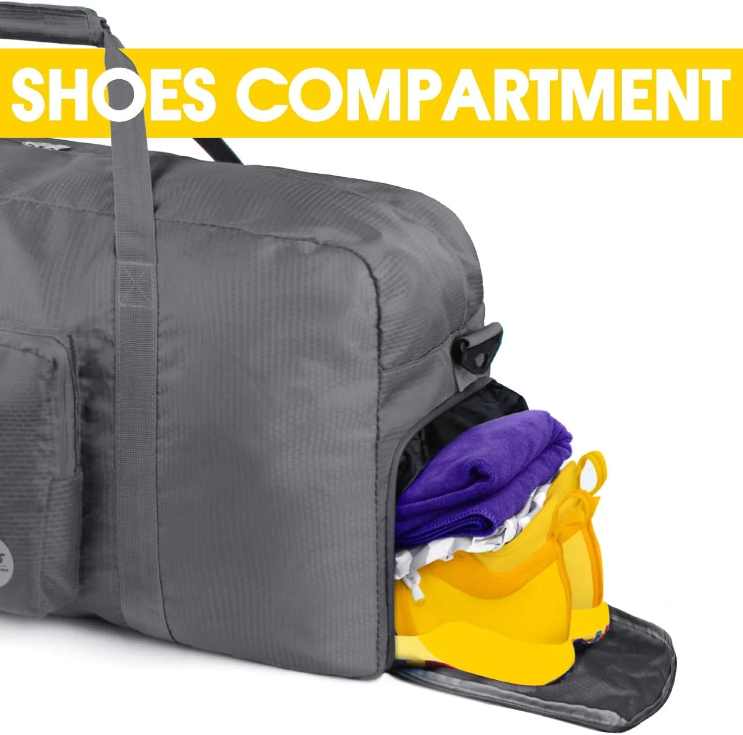 WANDF Foldable Travel Duffel Bag 60-120L Duffle Carry on for Women and Men