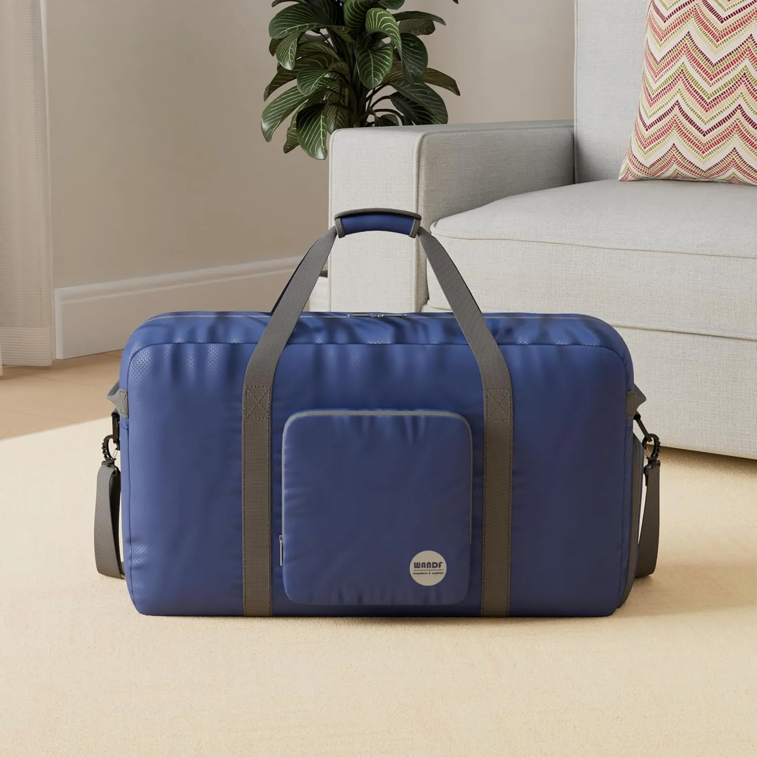WANDF Foldable Travel Duffel Bag 60-120L Duffle Carry on for Women and Men