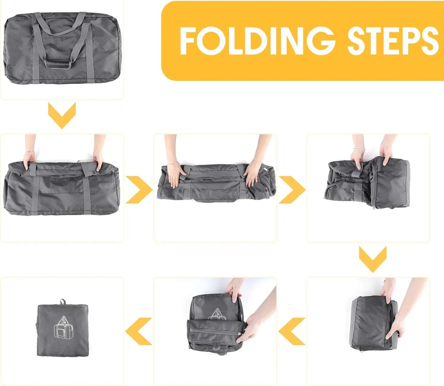 WANDF Foldable Travel Duffel Bag 60-120L Duffle Carry on for Women and Men