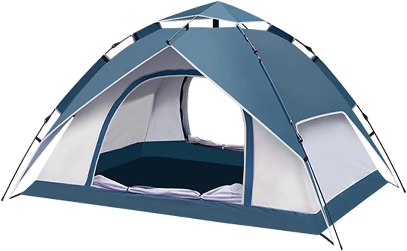 Waterproof Pop Up Camping Tent for 2-3 People, Instant Setup 60s, Windproof & Waterproof with Mesh Windows, Lightweight Portable Dome Tent for Outdoor Camping, Hiking, Family
