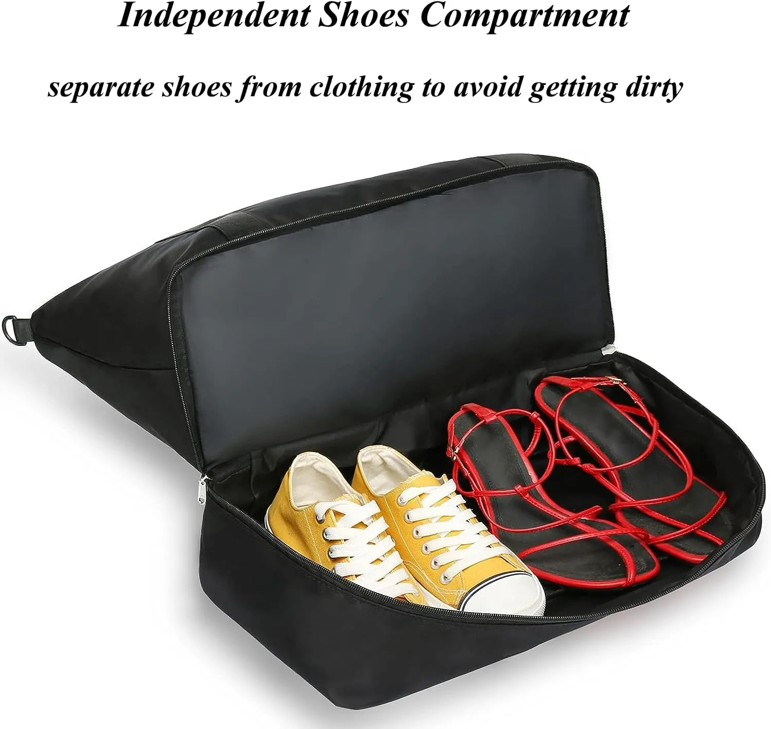 Waterproof Travel Duffle Bag Gym Tote Bag with Shoes Compartment Weekender Overnight Case Portable Airplane Carrying Handbag