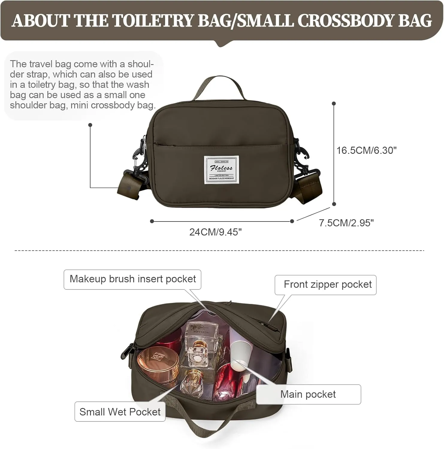 Weekender Bags for Women,Personal Item Travel Bag,Overnight Travel Duffel Bag with Expandable Shoes Compartment & Wet Pocket