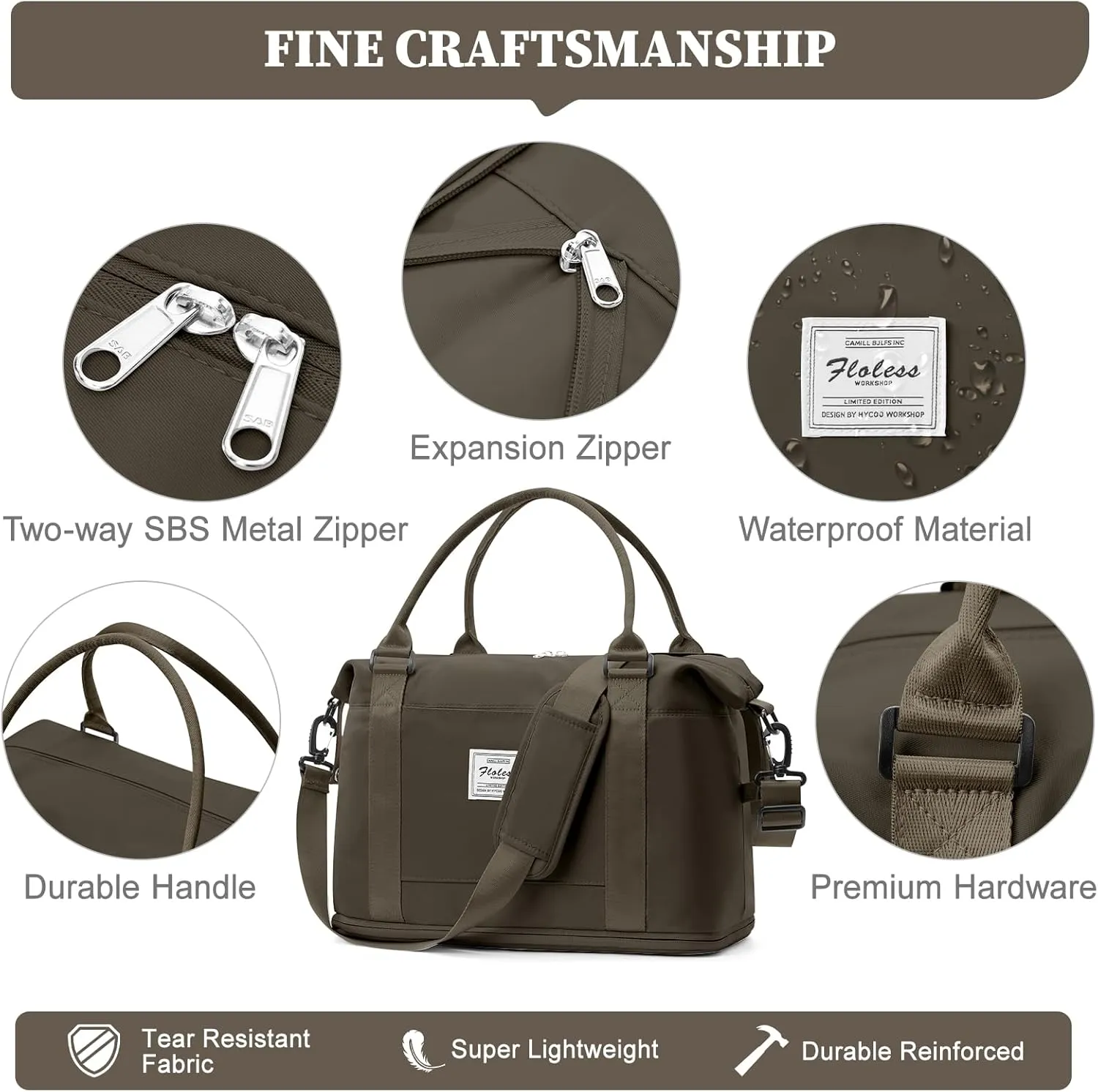 Weekender Bags for Women,Personal Item Travel Bag,Overnight Travel Duffel Bag with Expandable Shoes Compartment & Wet Pocket