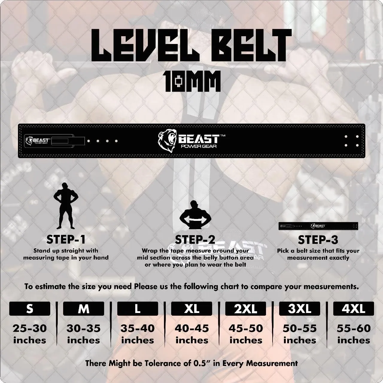 Weight Lifting Belt Lever Buckle 10MM 13MM Thick & 4 Inches Free Strap Weightlifting, Powerlifting, Deadlifts, Squats Men Women