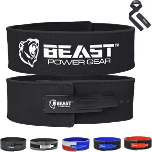 Weight Lifting Belt Lever Buckle 10MM 13MM Thick & 4 Inches Free Strap Weightlifting, Powerlifting, Deadlifts, Squats Men Women
