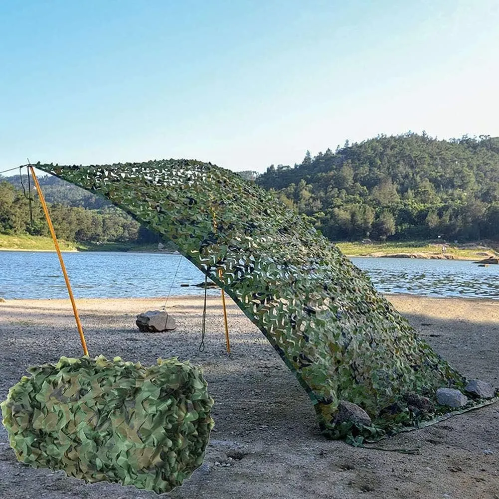 WHFTD Camouflage Netting - Camo Mosquito Nettings - Woodland Net Mesh for Covering Hunting Shooting Blind Watching Hide Party Decorations,10×20m/32.8×65.6ft