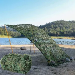 WHFTD Camouflage Netting - Camo Mosquito Nettings - Woodland Net Mesh for Covering Hunting Shooting Blind Watching Hide Party Decorations,10×20m/32.8×65.6ft