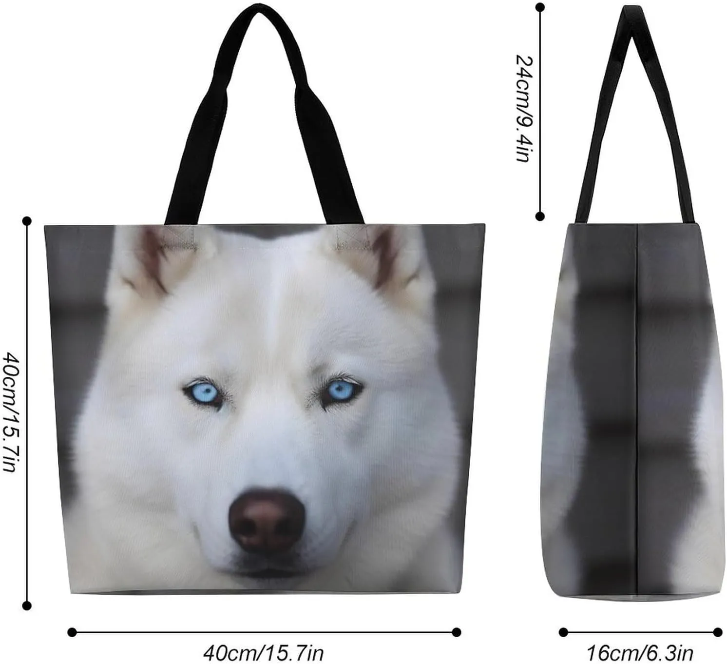 White Head Eagle Tote Bag for Women Reusable Grocery Shoulder Bags Shopping Bag for Travel, Groceries