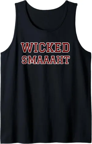 Wicked Smaaaht (Smart) graphic Boston, MA University/College Tank Top