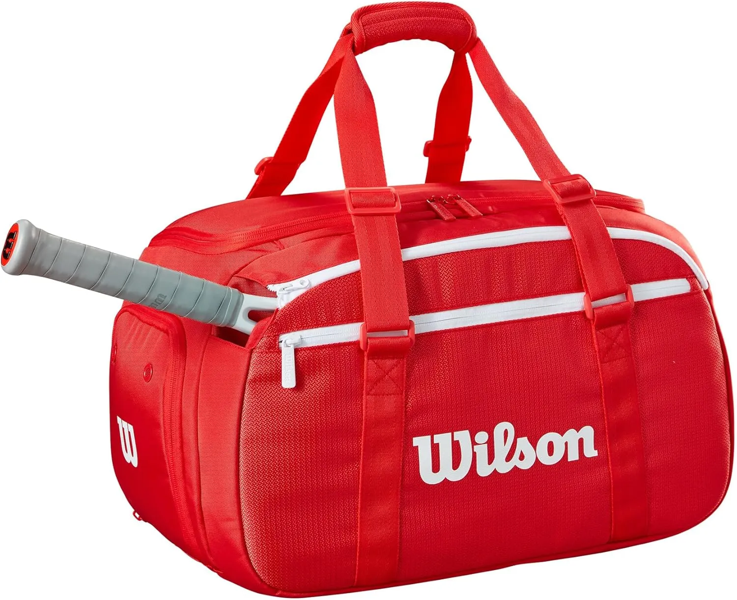 WILSON 2025 Super Tour Red Tennis Racket Bags - Red/White