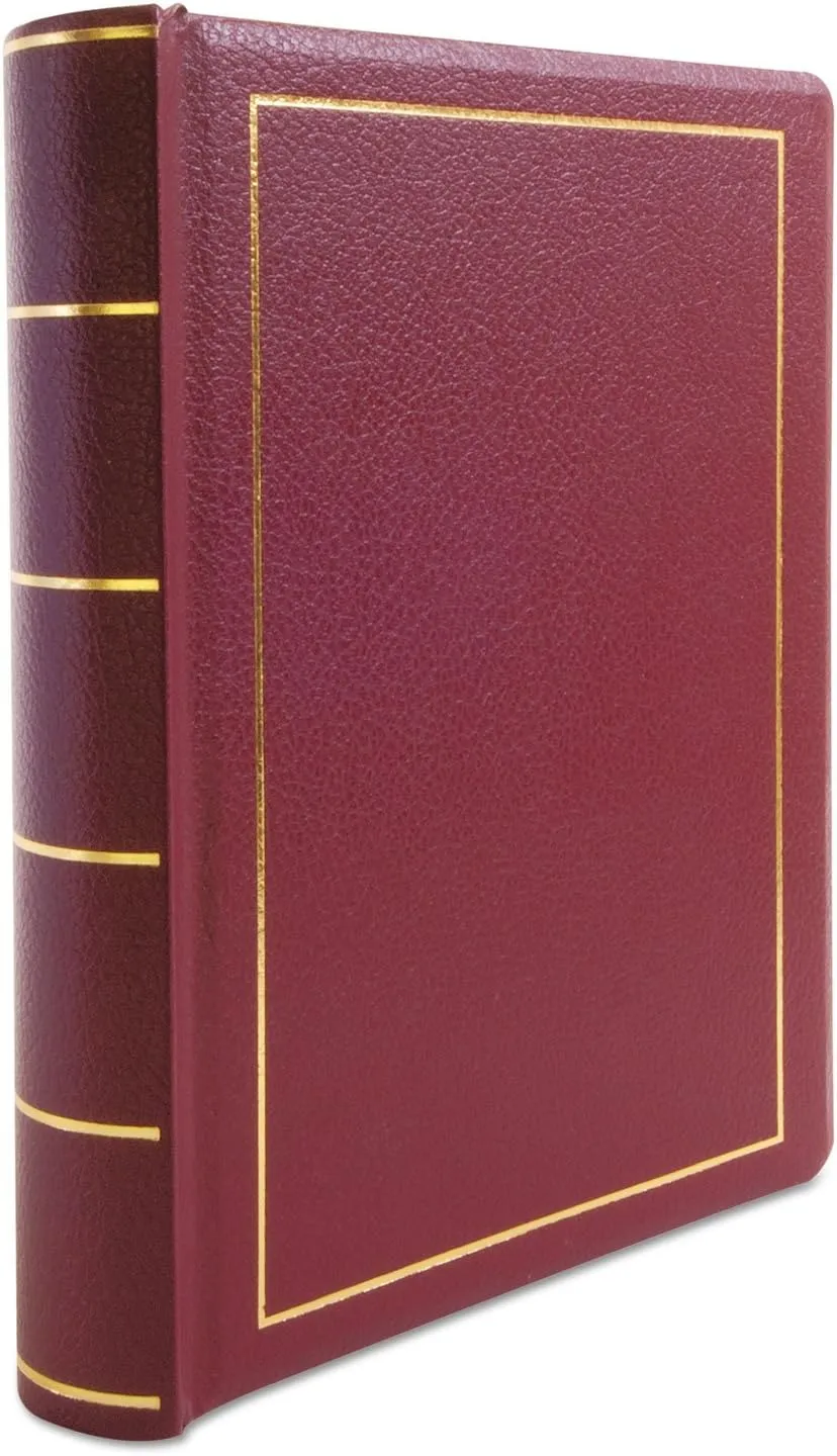 Wilson Jones Minute Book, Binder Only, Letter Size, 250 Page Capacity, Imitation Leather, Red (W396-11)
