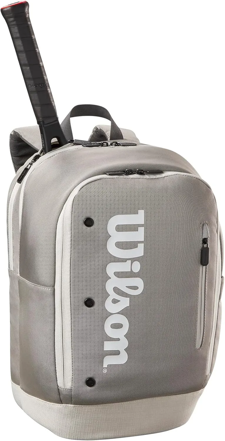 WILSON Tour Tennis Racket Bag - Dark Green and Stone Grey