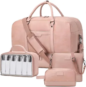 Wogarl Weekender Bag for Women Men Large Overnight Bag Travel Duffel Bag with Shoe Compartment Toiletry Satchel Bag Carry On Bag Fit 21" Laptop