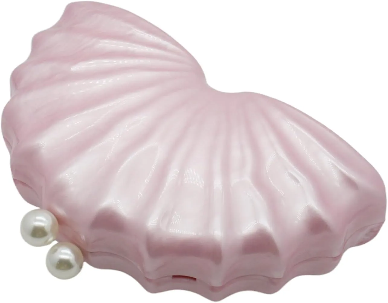 Women Acrylic Shell Shaped Clutch Luxury Marble Acrylic Evening Handbag Unique Chain Shoulder Bag Wedding Party Purses