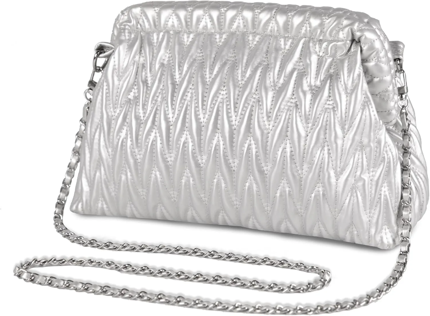 Women Clutch Bag Women's Evening Handbag Pleated PU Clutch Purse Quilted Handbags for Women Wedding Cocktail Party