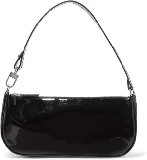 Women Clutch Bag,Retro Pattern Bag for Women,Clutch Purse for Women,Shoulder Bag Handbags for Party Wedding (one size, Black Patent Leather)