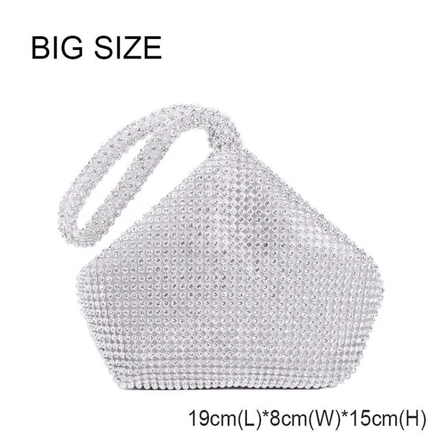 Women Diamonds Bag Rhinestone Shoulder Bags Ladies Purse Handbags Clutch Evening/Party/Wedding Bags Black Birthday Gift Women