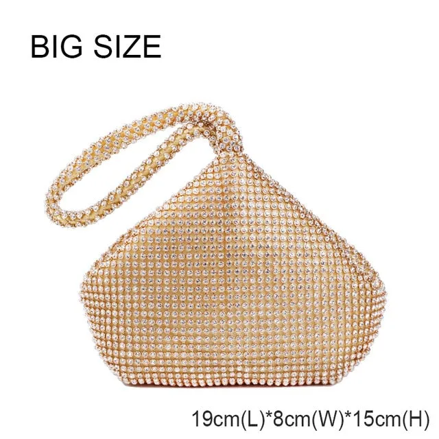 Women Diamonds Bag Rhinestone Shoulder Bags Ladies Purse Handbags Clutch Evening/Party/Wedding Bags Black Birthday Gift Women