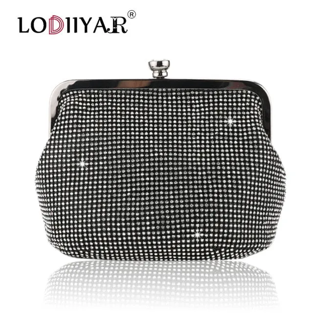 Women Diamonds Bag Rhinestone Shoulder Bags Ladies Purse Handbags Clutch Evening/Party/Wedding Bags Black Birthday Gift Women