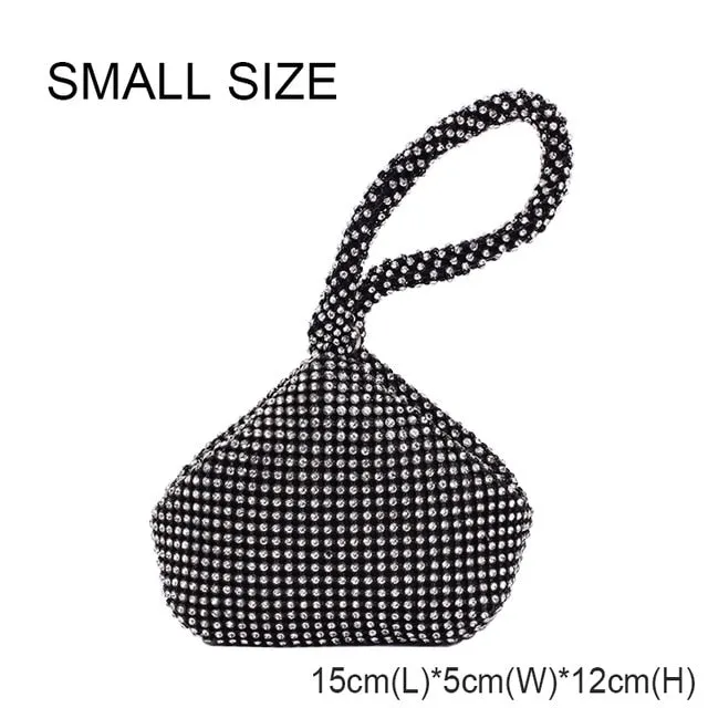 Women Diamonds Bag Rhinestone Shoulder Bags Ladies Purse Handbags Clutch Evening/Party/Wedding Bags Black Birthday Gift Women