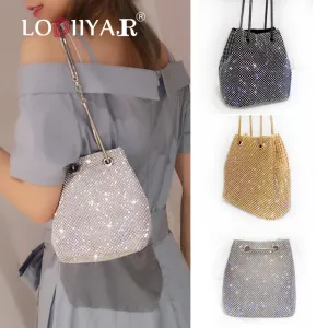 Women Diamonds Bag Rhinestone Shoulder Bags Ladies Purse Handbags Clutch Evening/Party/Wedding Bags Black Birthday Gift Women