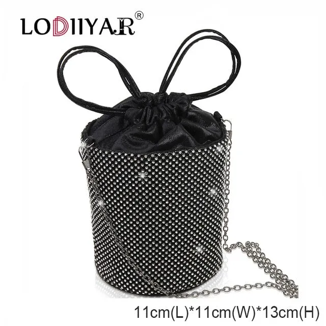 Women Diamonds Bag Rhinestone Shoulder Bags Ladies Purse Handbags Clutch Evening/Party/Wedding Bags Black Birthday Gift Women